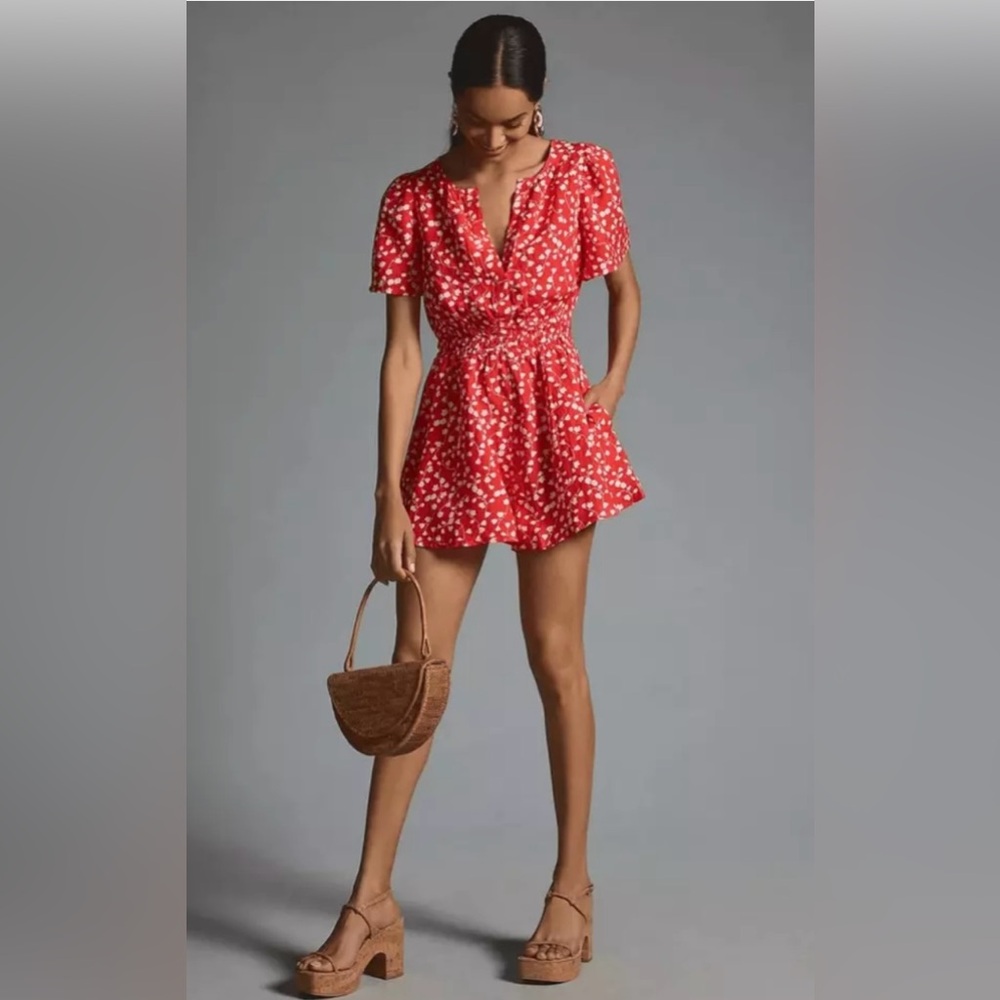 NWOT size Large Anthropologie The Somerset Romper Linen